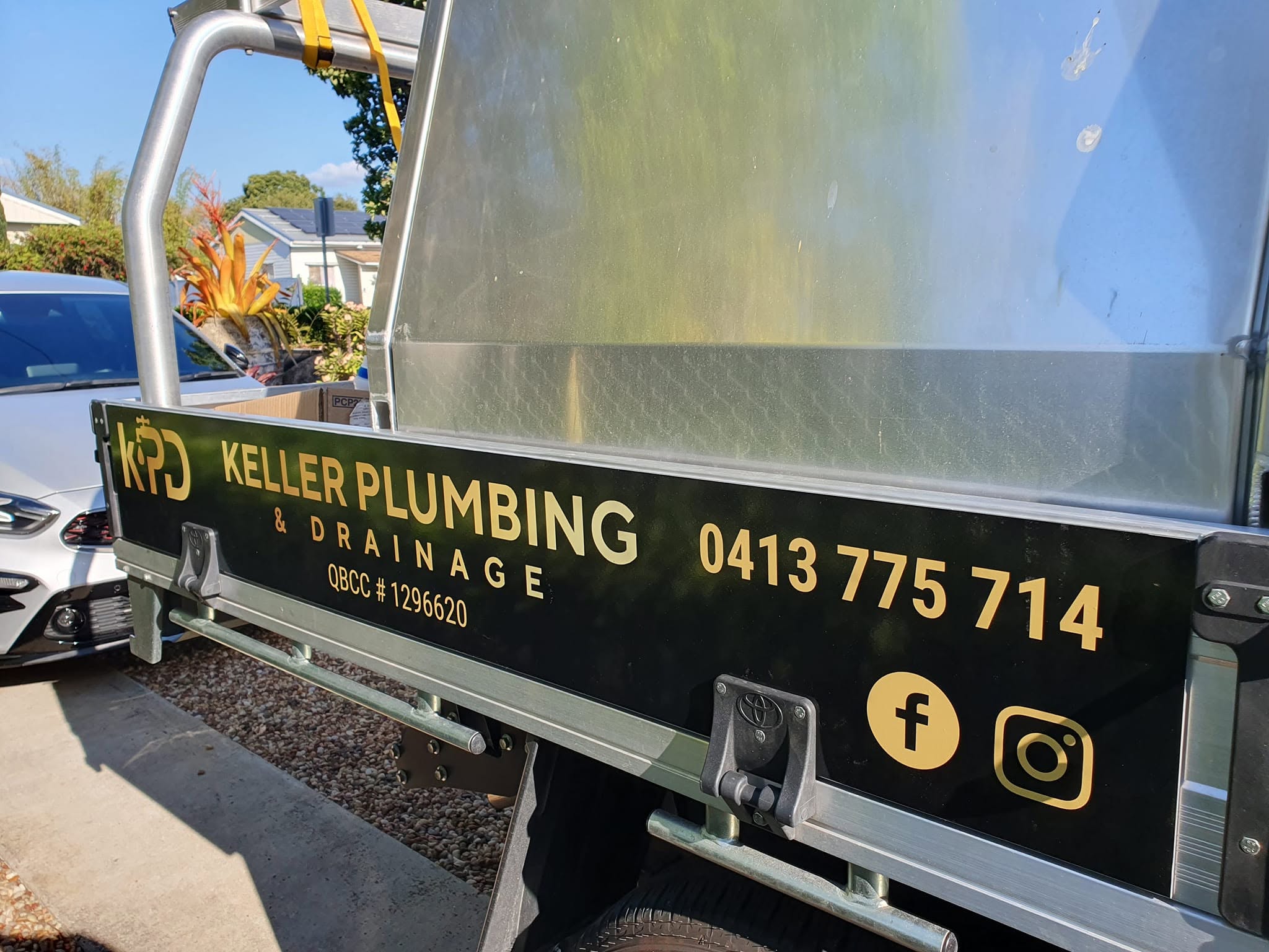 Keller Plumbing & Drainage branded ute